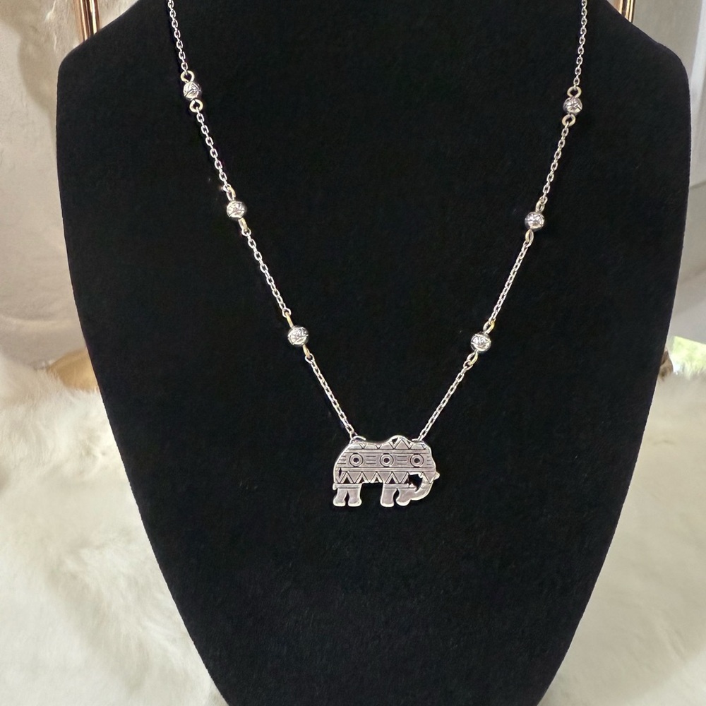 Brighton Silver Elephant Pendant Necklace